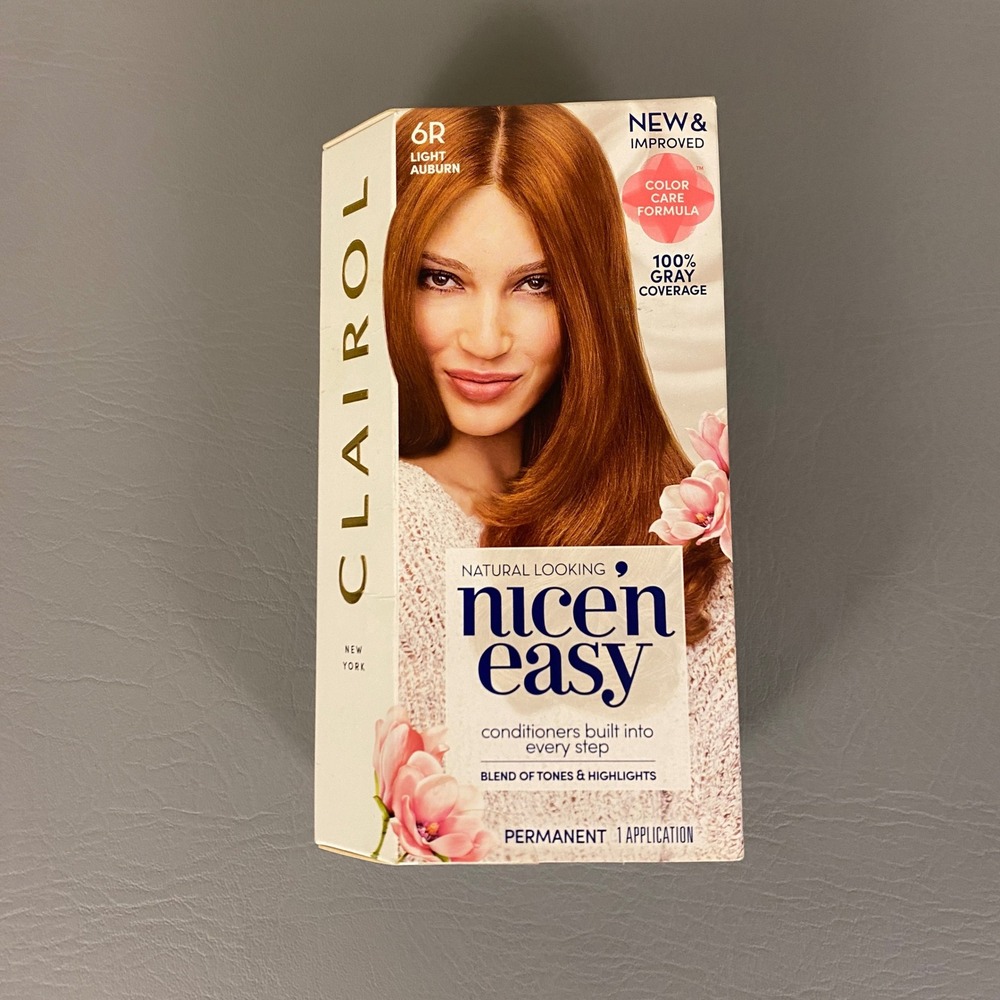 Clairol Nice'n Easy‎ 6R Light Auburn Permanent Hair Color 100% Gray Coverage NWT
